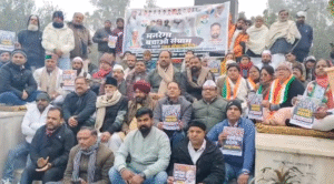 Gandhi Statue Dharna