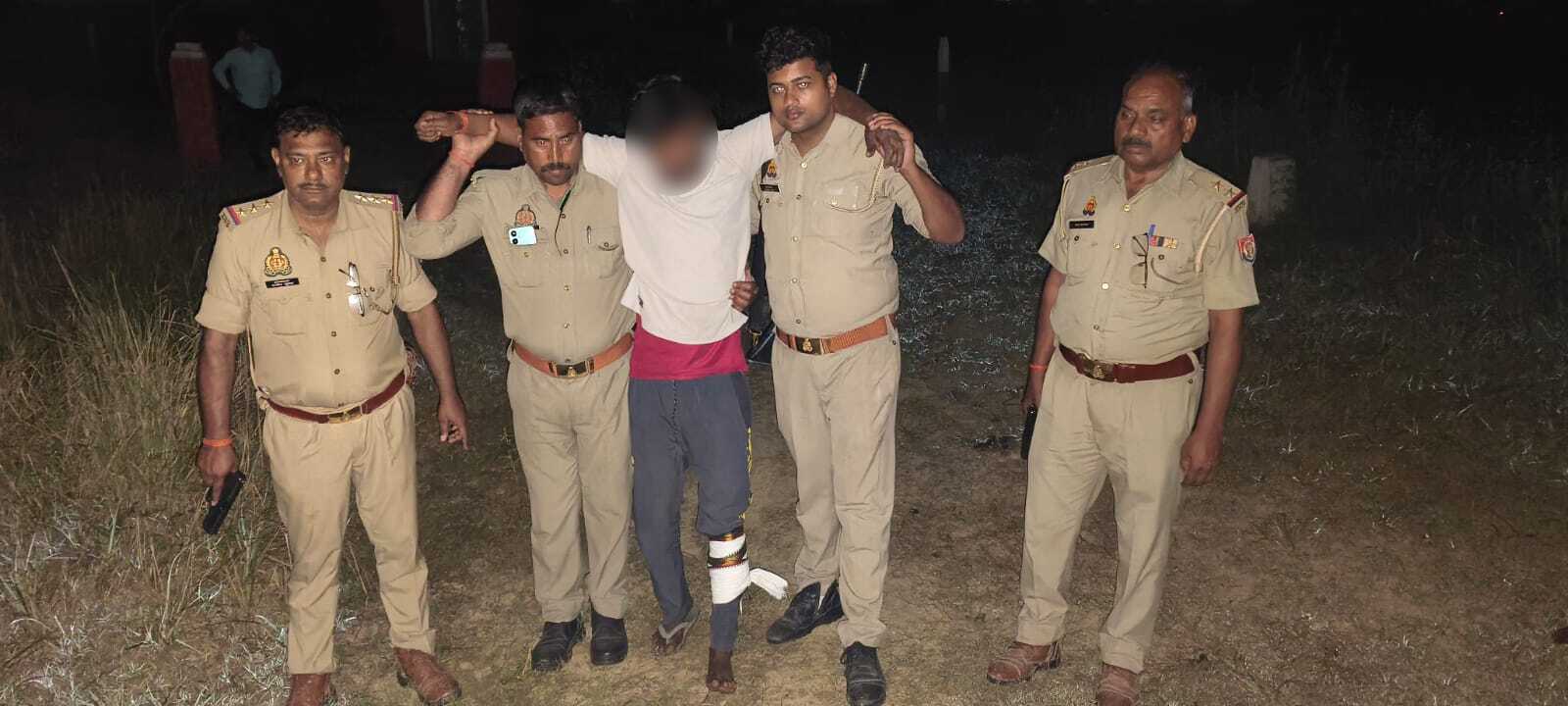 UP NEWS UPDATE :फर्रुखाबाद: किशोरी हत्यारोपी से एसओजी की मुठभेड़, पैर में गोली; सिपाही घायल